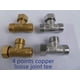 thumbnail image 1 of 4 puntos de cobre Unión de tres vías dientes interiores y exteriores calentador de agua Unión galvanizada tubería de agua de tres vías Unión de accesorios de cobre, 1 of 5