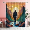 thumbnail image 6 of Bigfoot Shower Curtains Sunset Bigfoot Waterproof Bathroom Curtains with Hooks Unique Sunset Mountain Forest Bigfoot Themed Bathroom Decor, 6 of 7
