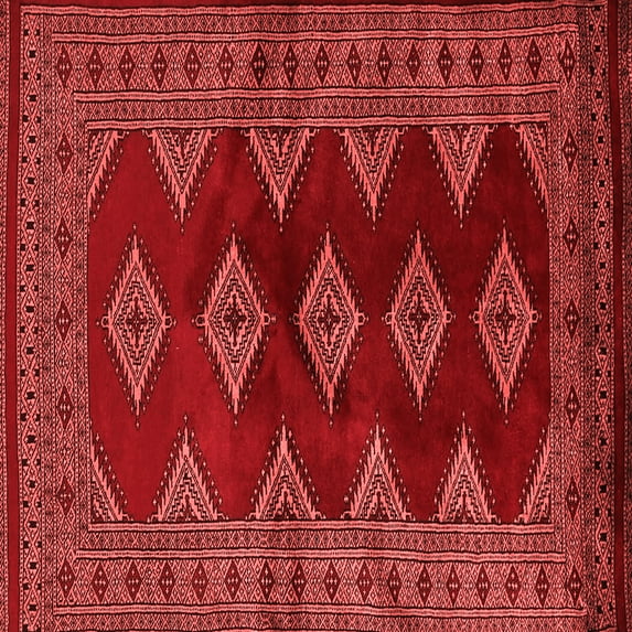 Ahgly Company Indoor Square Southwestern Red Country Area Rugs, 5' Square