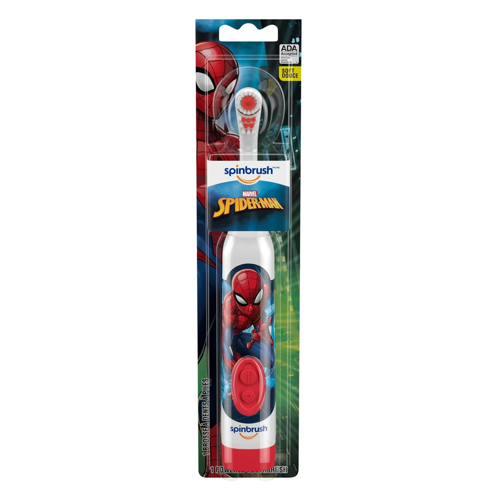 Spiderman Kid’s Spinbrush Electric Battery Toothbrush, Soft, 1 ct