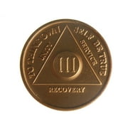 3 Year AA Medallion Bronze Sobriety Chip