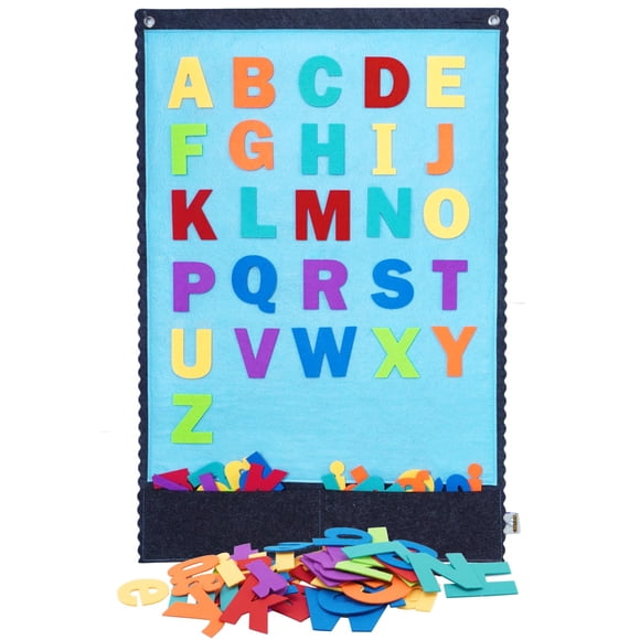 CHEFAN Tableau en Feutre - Grand Tableau en Flanelle pour Mur, 104 Lettres en Feutre, 32 Pieds' X 22 Pieds' Interactif pour Raconter des Histoires et Jouer à Apprendre à la Maison et en Classe (2 S