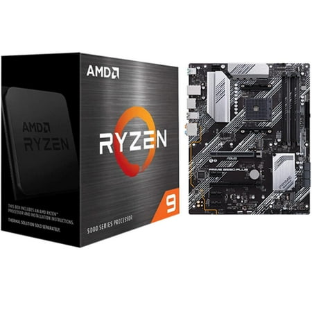 AMD Ryzen 9 5950X 16-core 32-thread Desktop Processor + Asus Prime B550-PLUS Desktop Motherboard