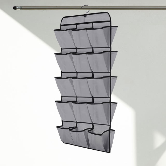 Organizador de zapatos colgante Perfecl Gris oscuro 30 rejillas