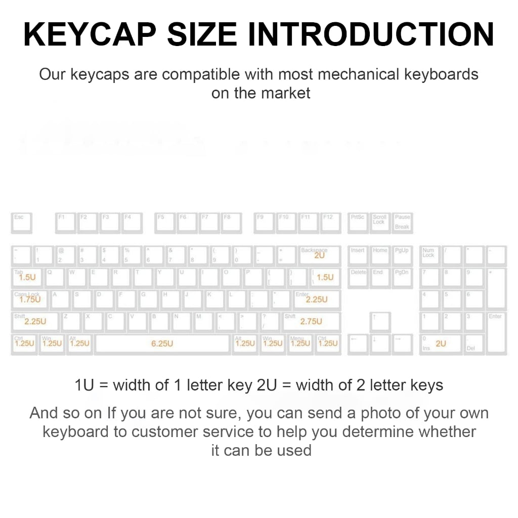 Bright and Smooth Clear Keycaps for MX Structure Mechanical Keyboards 115Keys
