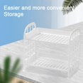 thumbnail image 4 of 2 Tier Slim Storage Rack, 2 Tier Bathroom Organizers Utility Storage Holder Shelves Mobile Shelving Unit Organizer for Office, Kitchen, Bedroom, Bathroom, Laundry Room, 4 of 7