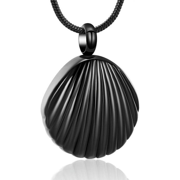 Seashell Cremation Urn Ashes Necklace Abalone Shell Urn Necklace Ashes Pendant Stainless Steel Keepsake Urn Locket