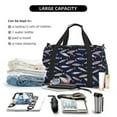thumbnail image 5 of Kuqiui Sardine Print Foldable Travel Duffel Bag Tote Carry on Luggage Bag Personal item Sports Gym Bag Water Resistant Weekender Overnight Bags for Women and Men, 5 of 7
