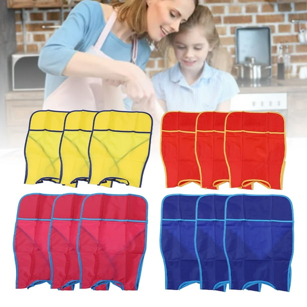 Pack De 2 Delantales De Pintura Impermeables De Manga Larga – Para Niños De 7 A 11 Años, Con Bolsillos Grandes Y Ajuste Para Manualidades Y Cocina