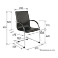 thumbnail image 2 of Silla de Oficina Moderna Offiho Calea OHV54 Tipo Piel con Terminados en Cromo con Descansabrazos, 2 of 7