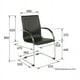 thumbnail image 2 of Silla de Oficina Moderna Offiho Calea OHV54 Tipo Piel con Terminados en Cromo con Descansabrazos, 2 of 7