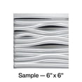 thumbnail image 1 of FASÄDE Waves Decorative Vinyl Backsplash Panel in Brushed Aluminum (6X6 Inch Sample), 1 of 5