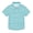 Turquoise White Stripe, variant on Dailycode Small Short Sleeve Button Down Shirts Turquoise White Stripe Casual Shirt 3-10 Years