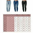 thumbnail image 2 of NEW Women‘s Casual Denim Jogger Pants Ladies Drawstring Elastic Waist Jeans, 2 of 5