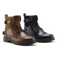 thumbnail image 4 of Jazamé Men's B-1912 Mid Calf High Lace Up Military Combat Boots, Brown, 10, 4 of 5