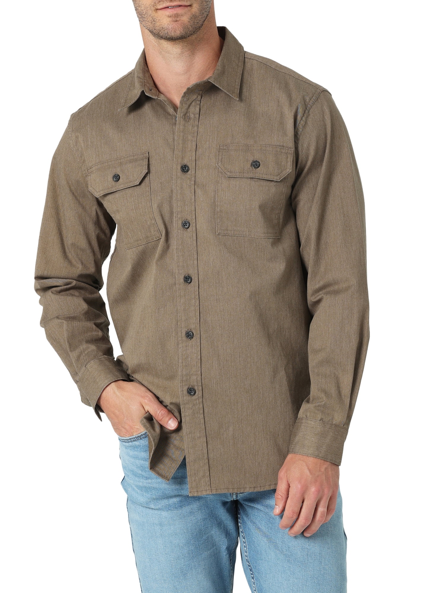 Wrangler® Men's Long Sleeve Epic Soft Woven Shirt