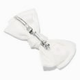 thumbnail image 3 of Claire's Large 80s Style Hair Bow Clip, Iconic Hair Accessory, Dazzling Oversized Bow for Women, Distinctive Hair Clip for a Chic Statement, 7-inches Wide (White), 3 of 3