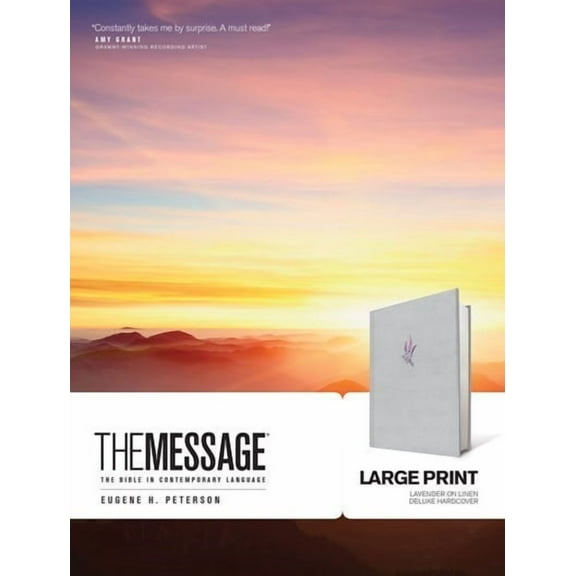 The Message/Large Print Bible-Lavender Hardcover