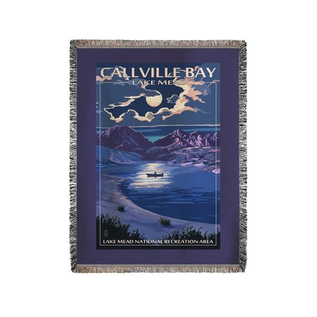 Callville Bay - Lake Mead National Recreation Area - Night Scene - Lantern Press Poster (60x80 Woven Chenille Yarn (Best Lakes In Bay Area)