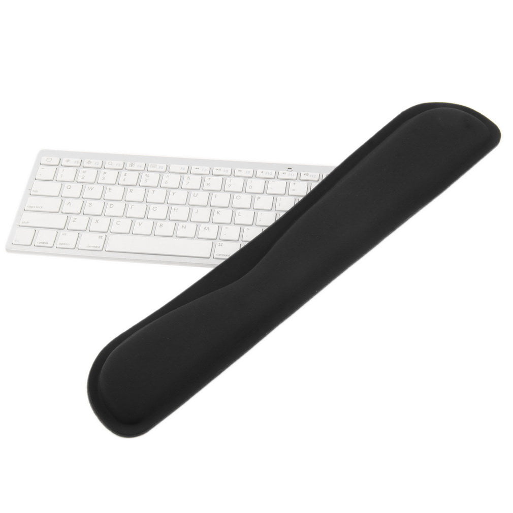 Color:Black Desktop Anti Slip Black Gel Wrist Rest Support Comfort Pad for PC Computer Gaming Keyboard Raised Platform Hands