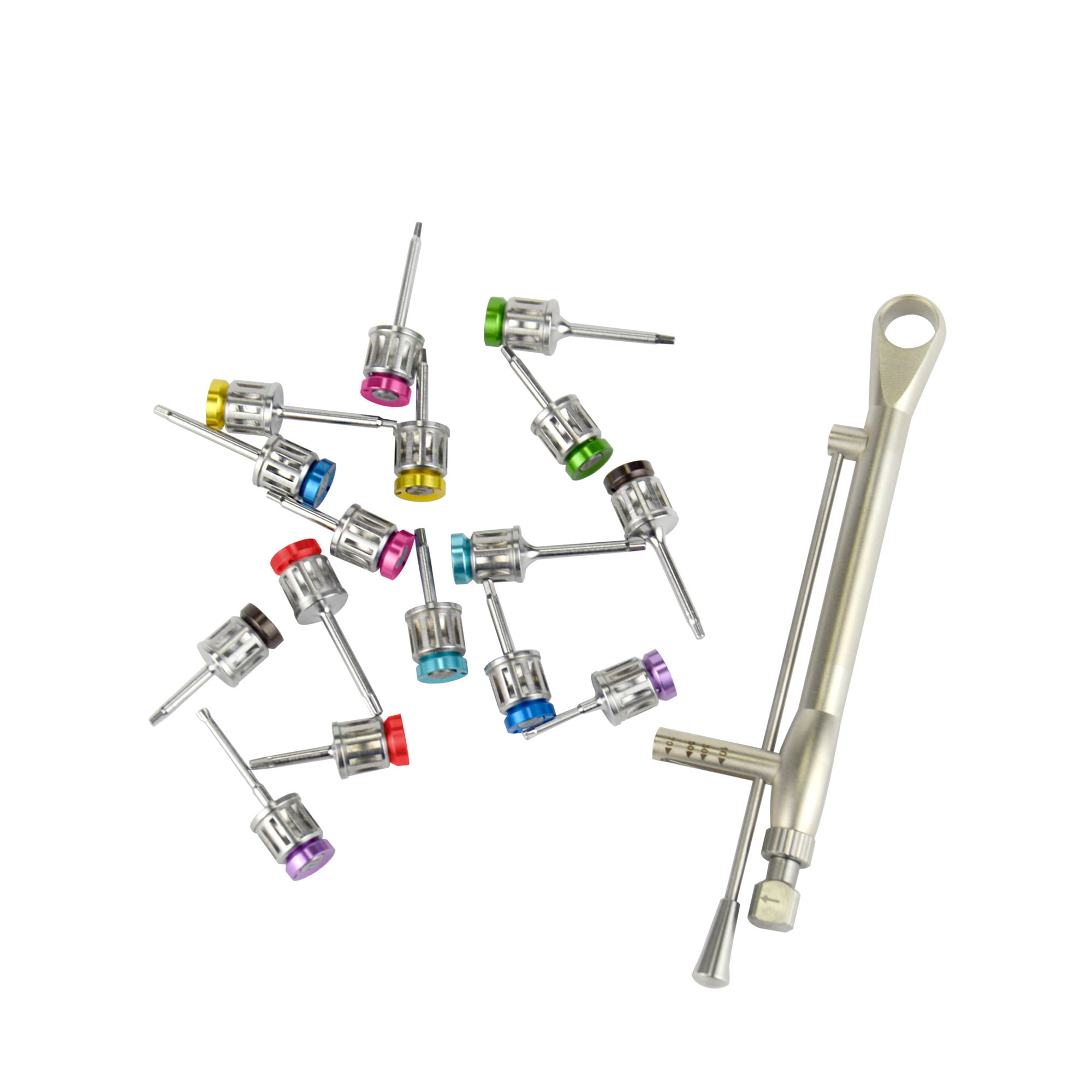 Dental Implant Torque Wrench Set-Include Bib Clips, Universal Prosthetic Kit with Torque Adjustable Ratchet&Screwdrivers 16pcs,10-70Ncm,Fully Autoclavable,Secure/Disassemble Implant Restorations