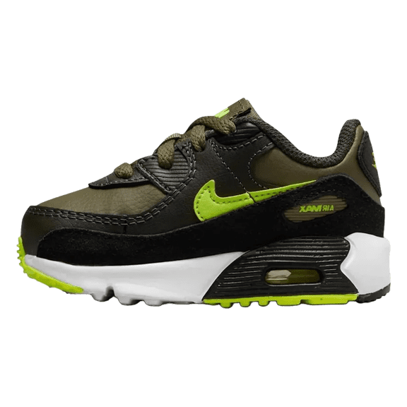 NIKE TODDLER Air Max 90 LTR TD "Medium Olive/Volt-Black" DV3609 200 DV3609 200 from Stadium Goods