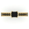 thumbnail image 4 of Princess Cut Black Diamond Engagement Ring 14K Gold 3/4 CT TW, 4 of 5