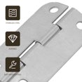 thumbnail image 3 of OULII 6Pcs Hinge for Cooler and Freezer 11.8x1.3in Silver Stainless Steel Rectangular, 3 of 8