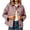 Purple, variant on Womens Checkered Coats Button Front Lapel Long Sleeve Loose Fit Plaid Cropped Jacket Casual Fashion Fall Winter Outerwear Cardigans with Pockets