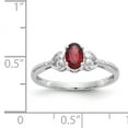 thumbnail image 2 of 10K White Gold Garnet Diamond Ring, 2 of 2