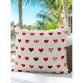 Scatter Pillow Inners Red Hearts 16x16 Inch Outdoor Throw Pillow with Insert, Set of 1 ...