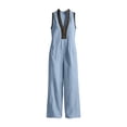 thumbnail image 6 of LEKODE Women Jumpsuits Linen Cotton Jumpsuits Wide Leg Jumpsuit Button Down Jumpsuits with Pockets Cotton Jumpsuits for Women Summer Outfits Rompers Vacation Outfits for Women 2026 Blue XXL, 6 of 6