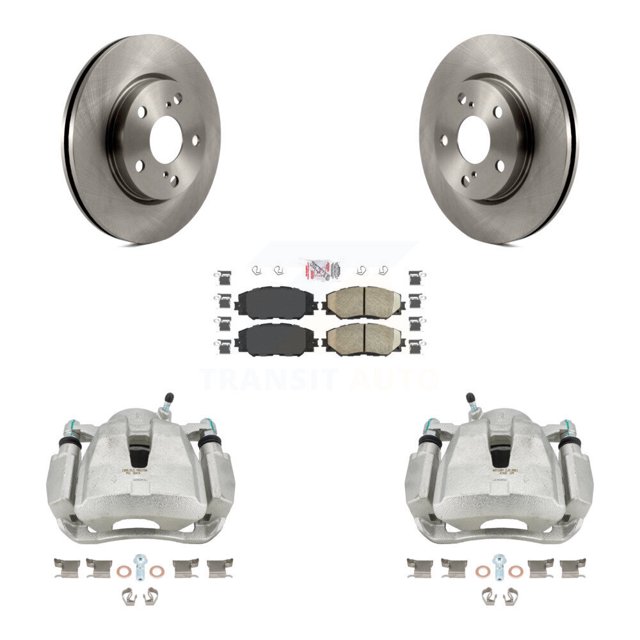 Transit Auto Front Disc Brake Caliper Rotors and Ceramic Pads Kit for Car Toyota RAV4 LE KC8-100560N