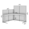 thumbnail image 5 of Office in an Hour 65-inch L Shaped Cubicle Desk in Natural Elm - Engineered Wood, 5 of 5
