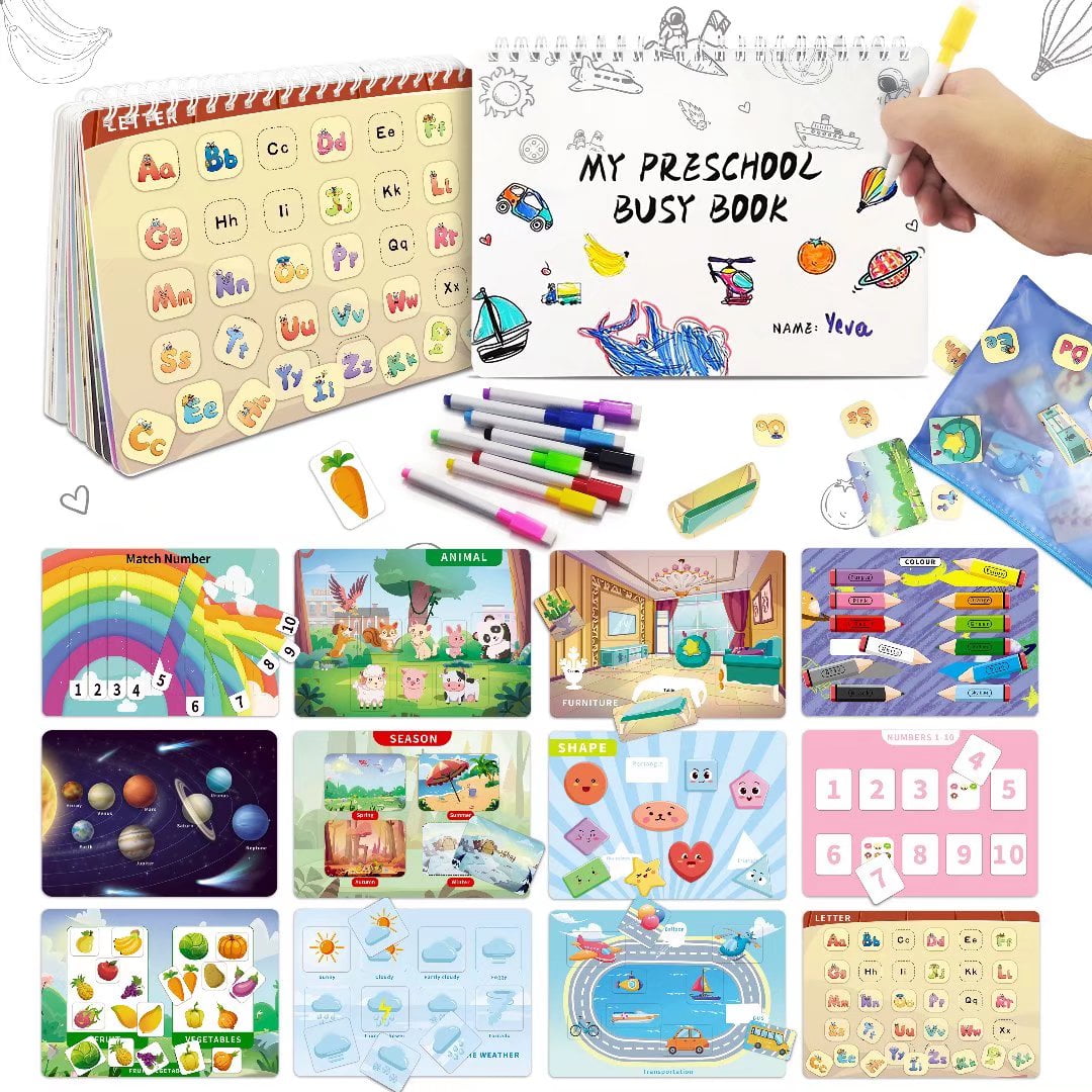 Family Member Learning Toys Early Educational Motor Skill Activity Matching Games with Cute Illustrations for Kids Toddlers Gifts Family Personal Pairing Wooden Maze Board 