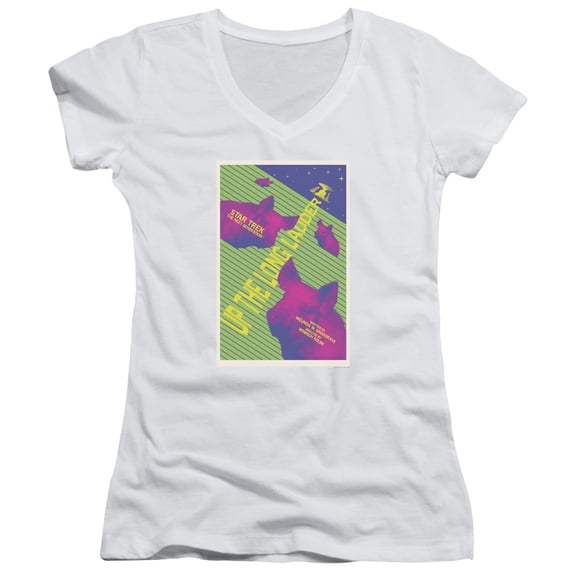 Star Trek Tng Season 2 Episode 18 Junior Women's V-Neck T-Shirt White