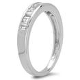 thumbnail image 2 of Dazzlingrock Collection 0.33 Carat (ctw) 10K Princess & Baguette Cut Diamond Wedding Stackable Band 1/3 CT, White Gold, Size 6, 2 of 4