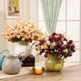 thumbnail image 5 of 21 Heads Of Roses 7 Forks Of Artificial Flowers Wedding And Home Photography Dining Table Coffee Table Decoration Photography Props 2pc Welded Flower, 5 of 5