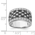 thumbnail image 3 of Versil Sterling Silver Rhodium-plated Black and White Cubic Zirconia Checkerboard Ring by  6, 3 of 5