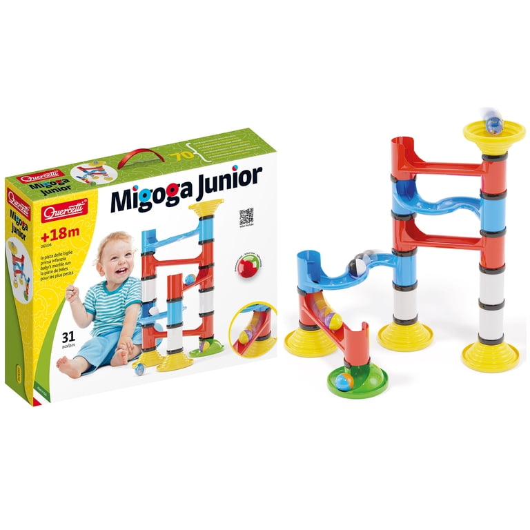 Quercetti: Migoga Junior - Marble Run – 31pc Stacking & Track 