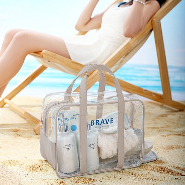 Descuento Extra en Tu Compra, Bolsa de almacenamiento para gafas de natación deportivas, transparente, de PVC, para playa, de gran capacidad Akmoler