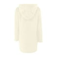 thumbnail image 4 of gakvbuo Hooded Sweatshirts Dress For Women V Neck Warm Long Sleeve Mini Sweater Dress Pajamas Outdoor Street Daily Casual Sleepwear, 4 of 9