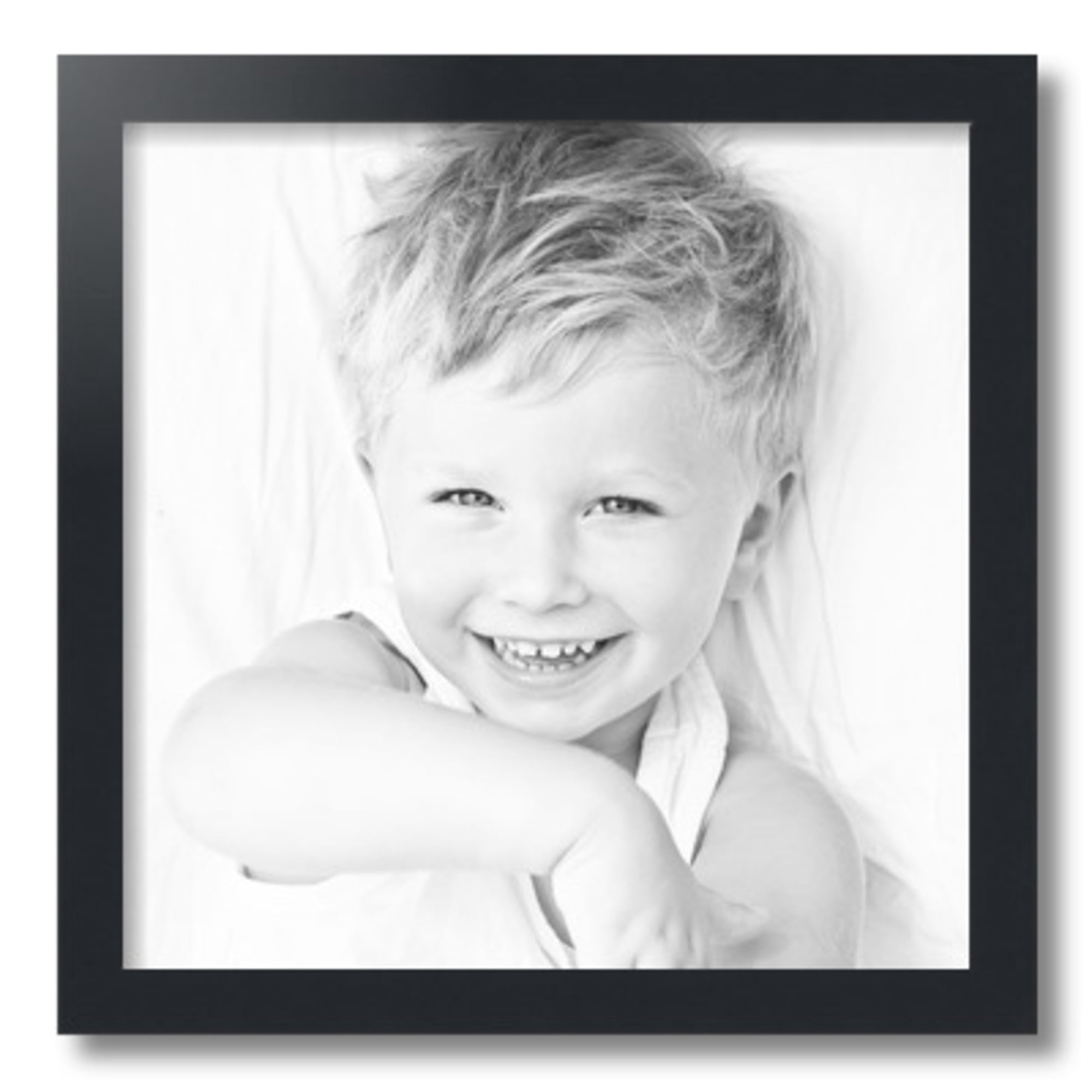 ArtToFrames 16" x 16" Black Picture Frame, 16x16 inch Black MDF Poster Frame (WOM-3943), 1 Pack