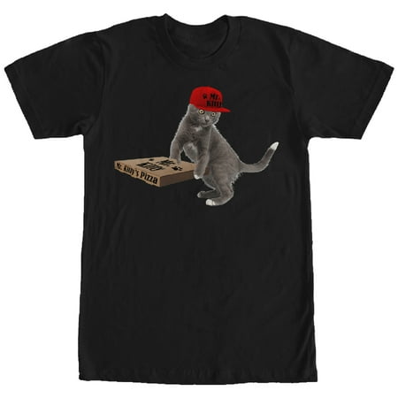 Men's Pizza Delivery Cat T-Shirt (Best Pizza Delivery Minneapolis)