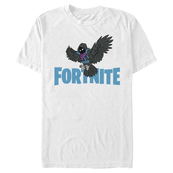 Men's Fortnite Raven Logo Graphic Tee White X Large