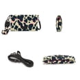 thumbnail image 3 of Wrangler Cow Print Wallet for Women RFID Wristlet Bifold Western Purse with Crossbody Strap, BK-Turquoise, 3 of 7