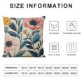 thumbnail image 5 of SHERONV Outdoor Patio Throw Pillow Cover Watercolor Botanical Floral Farmhouse Décor Outside Furniture Swing Seat Bench Chair Decorative Cushion Cases  Deep Seat Bed Couch Sofa 22x22in, 5 of 5