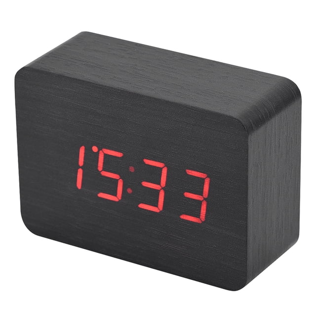 Reloj de madera, alarma digital electrónica de madera, reloj despertador de madera, materiales ecológicos
