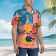 thumbnail image 3 of Yiaed Colorful Summer Fruit Table Print Hawaiian Shirt for Men Short Sleeve Button Down Shirts Beach Shirts for Men,XX-Large, 3 of 7