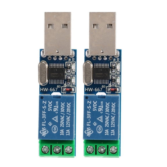 2X LCUS - Type 1 USB Relay Module USB Intelligent Switch Control,2 x LCUS - type 1 USB relay module USB intelligent switch control,blue